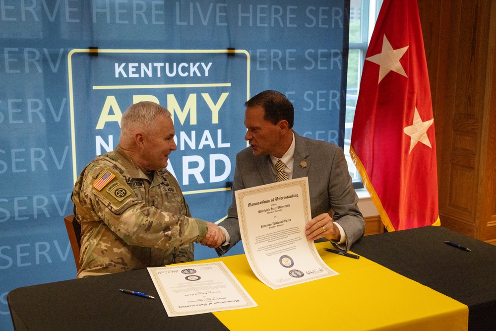 Kentucky Guard and Morehead State University sign agreement to help service members and students