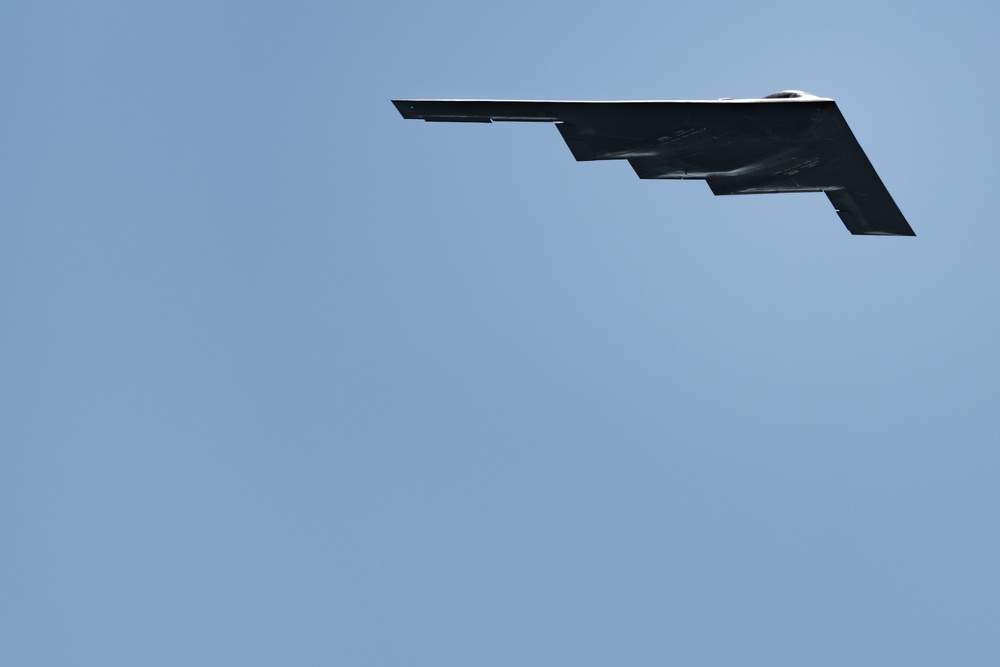B-2 Spirit stealth bombers return from Diego Garcia