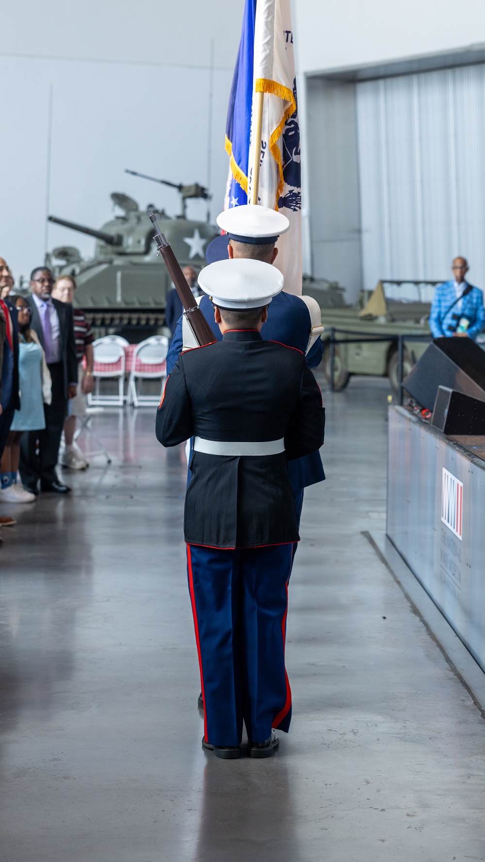 Dedication to Service: Marine Forces Reserve and Marine Forces South color sergeant is awarded by New Orleans mayor  