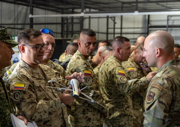 Colombian Senior Non-Commissioned Officers receive a UAS Brief at Fort Sill, Oklahoma