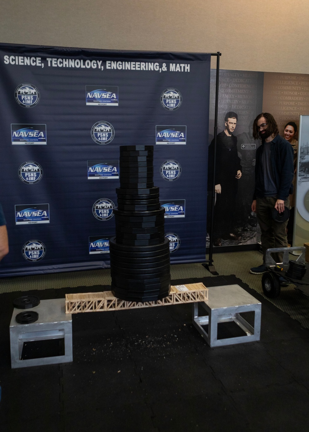 Local students showcase engineering skills at Navy Bridge Building Challenge