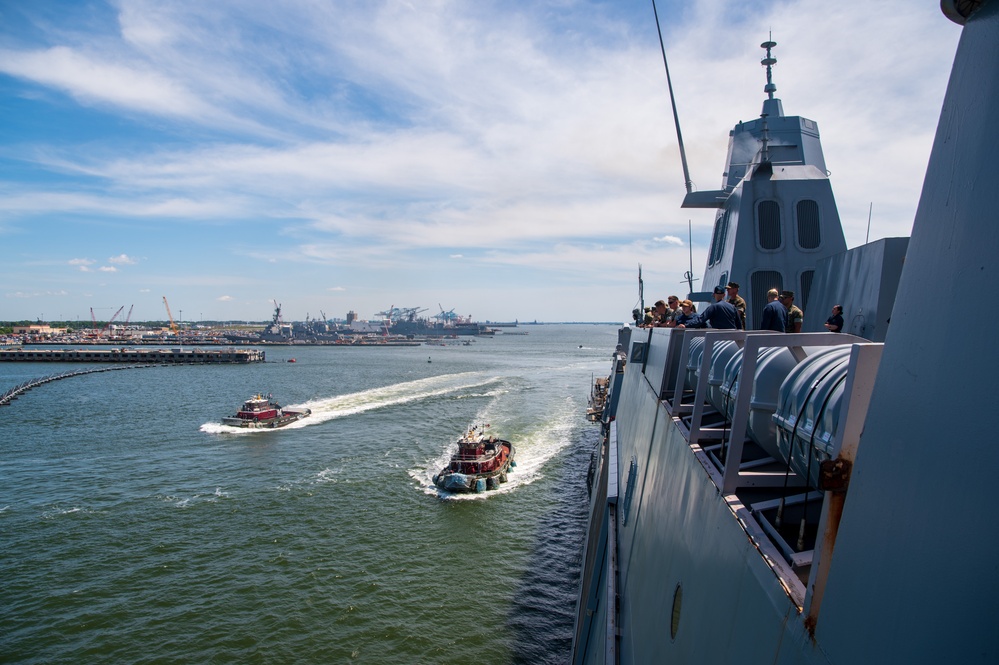 USS New York Departs Norfolk For Fleet Week NYC