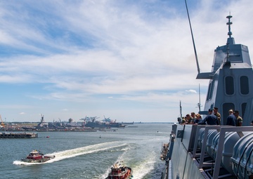 USS New York Departs Norfolk For Fleet Week NYC