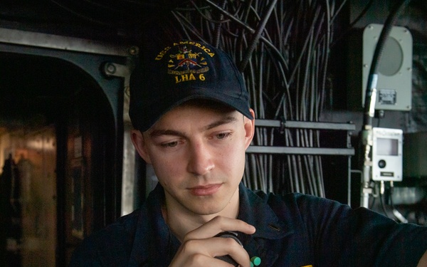 USS America (LHA 6) Conducts Sea and Anchor Detail