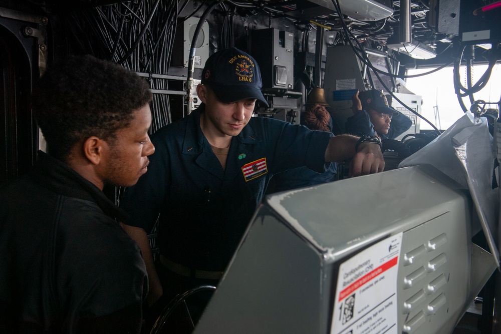 USS America (LHA 6) Conducts Sea and Anchor Detail