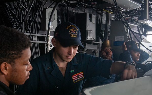 USS America (LHA 6) Conducts Sea and Anchor Detail