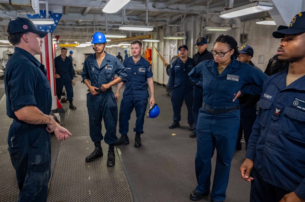USS America (LHA 6) Conducts Sea and Anchor Detail