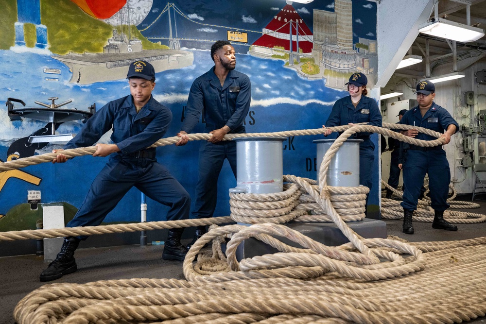 USS America (LHA 6) Conducts Sea and Anchor Detail