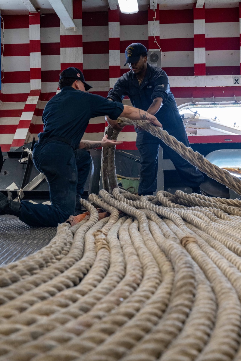 USS America (LHA 6) Conducts Sea and Anchor Detail