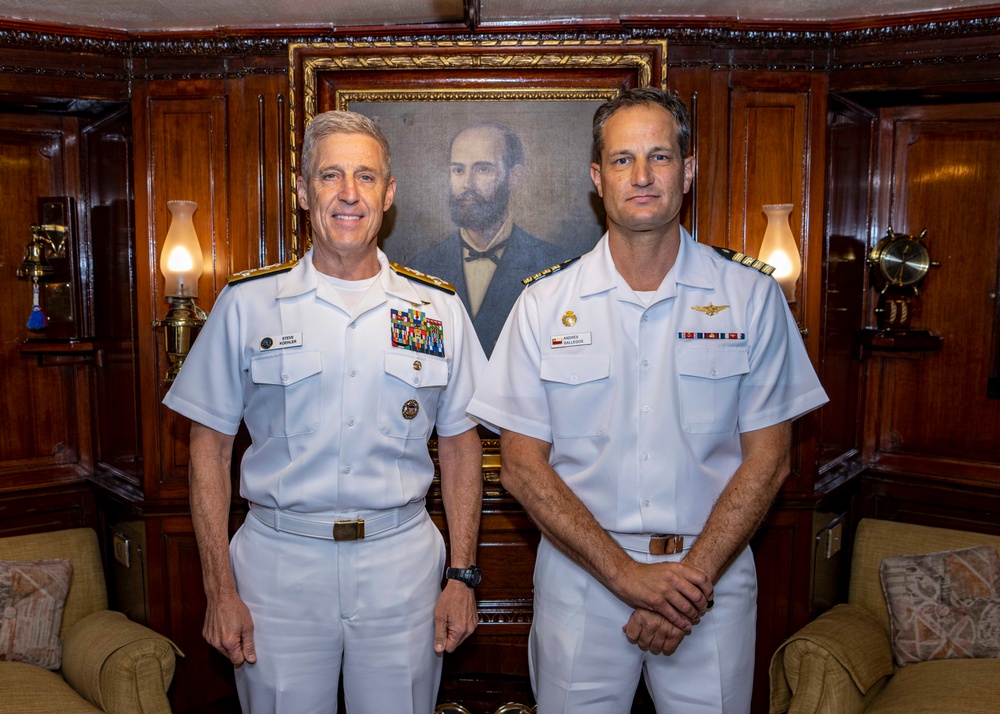 Adm. Steve Koehler, commander, U.S. Pacific Fleet, tours the Chilean Navy barquentine tall ship Esmeralda (BE-43)