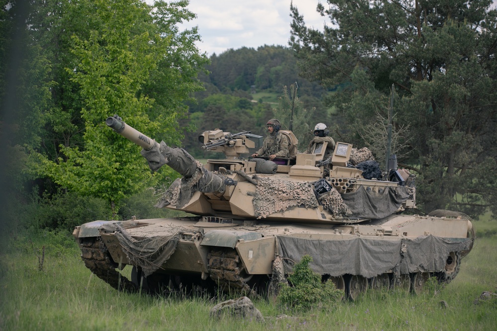 1st Armored Division execute movement during Combined Resolve 25-2