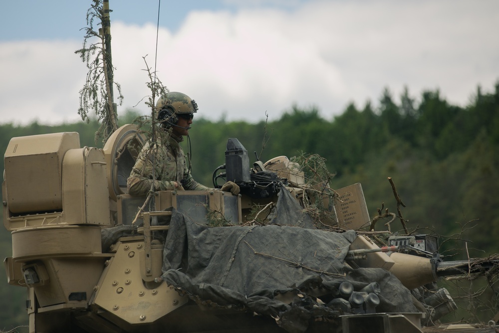 1st Armored Division execute movement during Combined Resolve 25-2