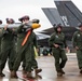 U.S. Marines load ordnance onto F-35B