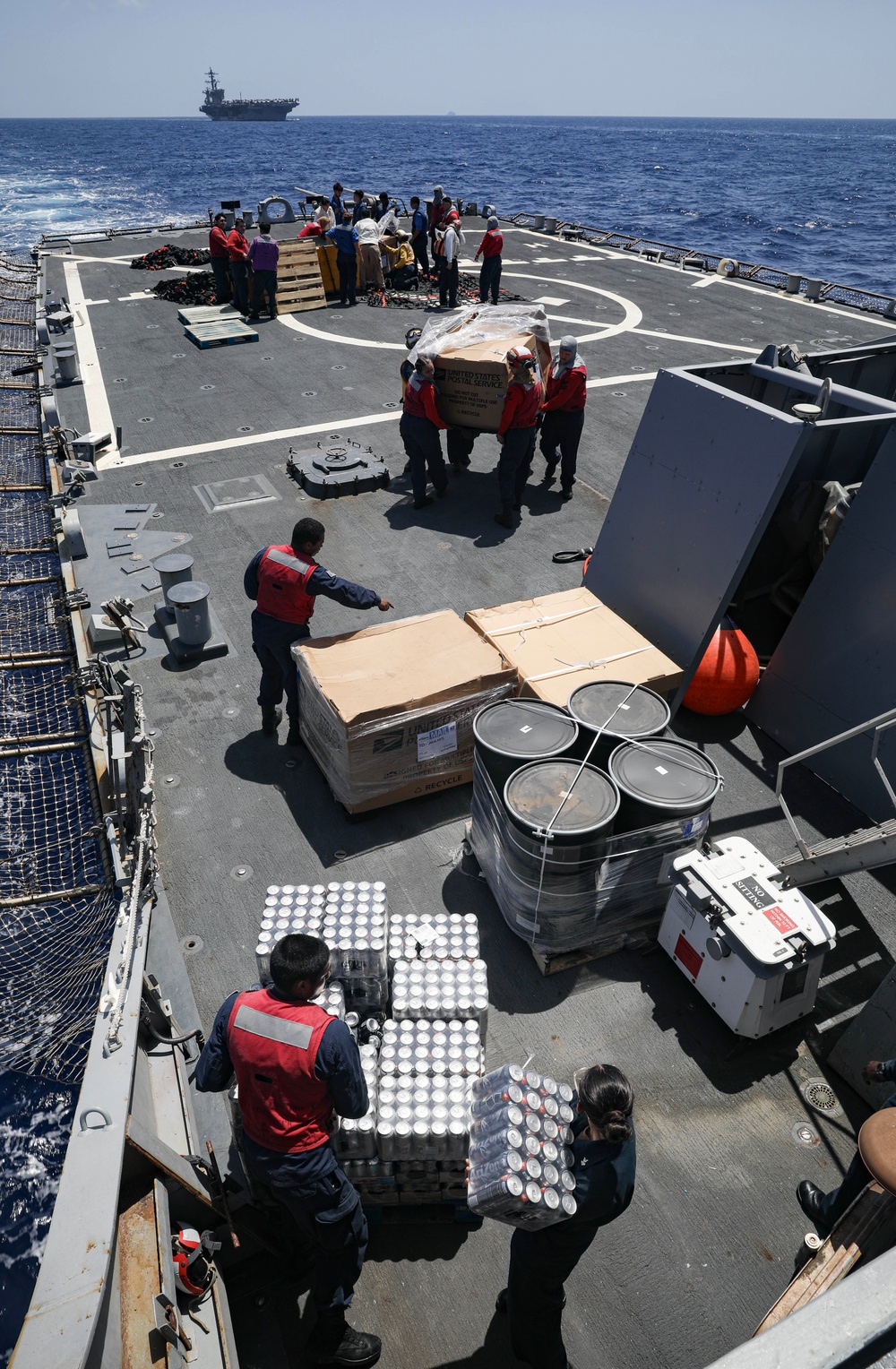 USS Milius conducts operations in the U.S. Central Command area of responsibility as part of the Carl Vinson Carrier Strike Group
