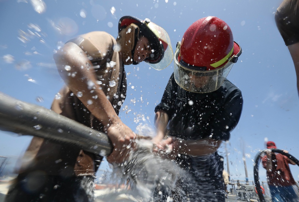 USS Milius conducts operations in the U.S. Central Command area of responsibility as part of the Carl Vinson Carrier Strike Group