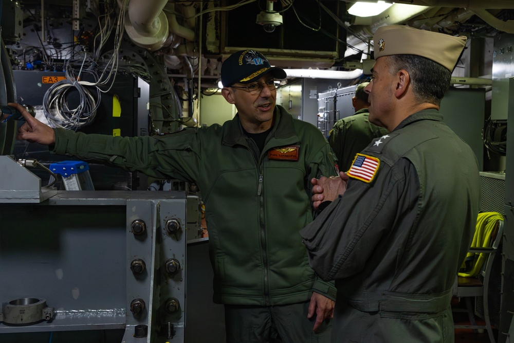 Rear Adm. Lemmon Visits USS Gerald R. Ford