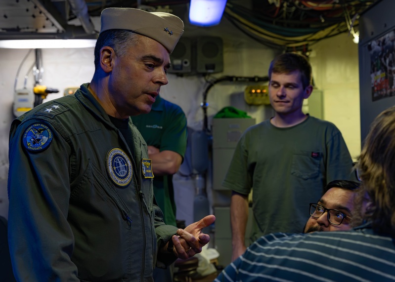 Rear Adm. Lemmon Visits USS Gerald R. Ford