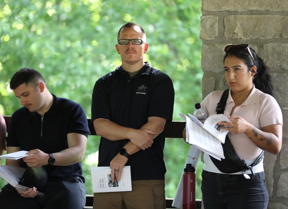 Future Army Officers Walk the Battlefield as Illinois OCS Class 70-25 Studies Leadership at Fort Donelson