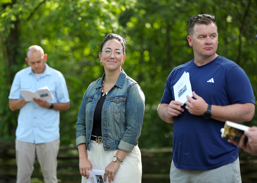 Future Army Officers Walk the Battlefield as Illinois OCS Class 70-25 Studies Leadership at Fort Donelson