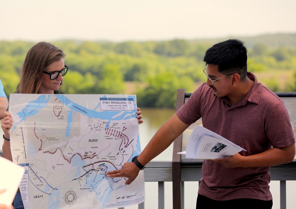 Future Army Officers Walk the Battlefield as Illinois OCS Class 70-25 Studies Leadership at Fort Donelson