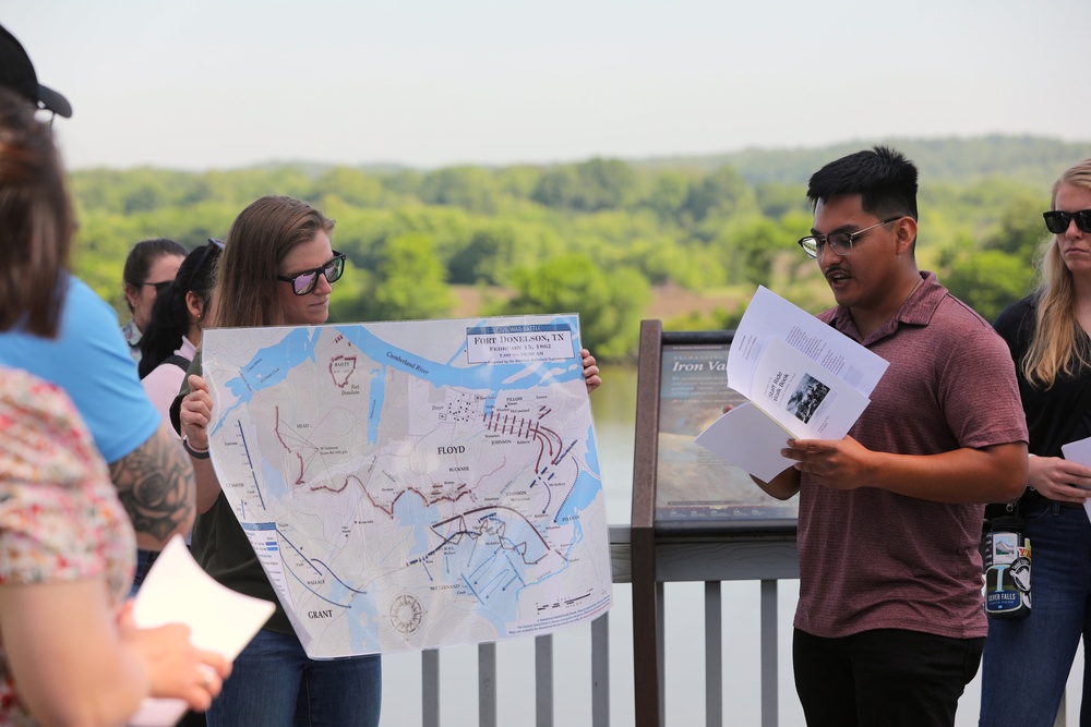 Future Army Officers Walk the Battlefield as Illinois OCS Class 70-25 Studies Leadership at Fort Donelson