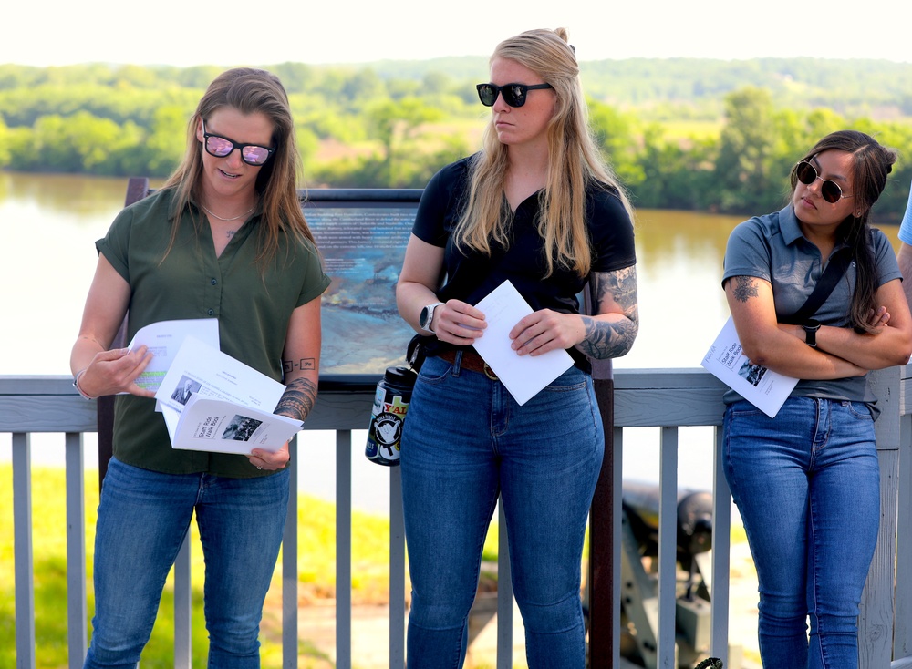 Future Army Officers Walk the Battlefield as Illinois OCS Class 70-25 Studies Leadership at Fort Donelson