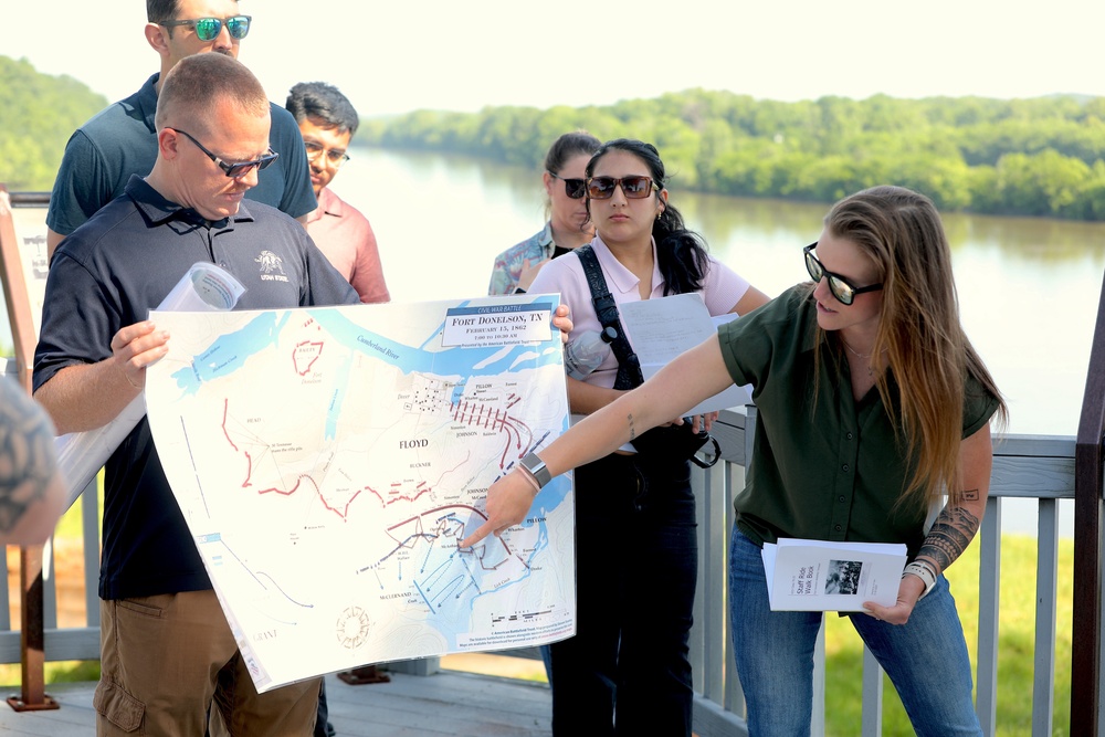 Future Army Officers Walk the Battlefield as Illinois OCS Class 70-25 Studies Leadership at Fort Donelson