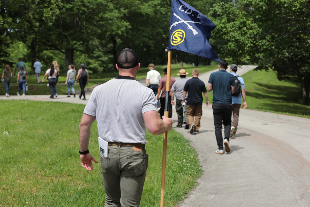 Future Army Officers Walk the Battlefield as Illinois OCS Class 70-25 Studies Leadership at Fort Donelson