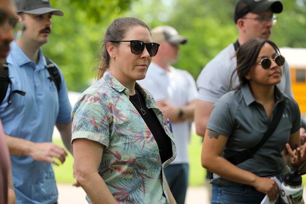 Future Army Officers Walk the Battlefield as Illinois OCS Class 70-25 Studies Leadership at Fort Donelson