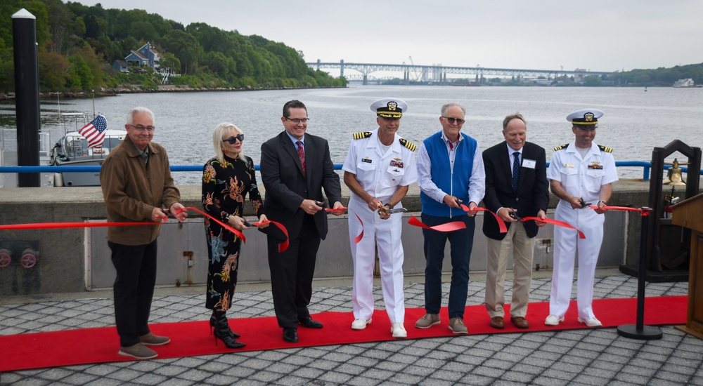 SUBASE holds a Ribbon Cutting  for Gift of New Dock at Submarine Force Museum