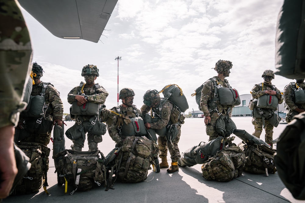 Sky Soldiers Conduct Airborne Operation Over Latvia During Swift Response 25