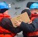 U.S. Navy Sailors unload cargo while conducting a replenishment-at-sea during Formidable Shield 2025