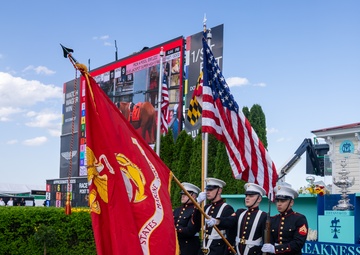 In the Winner's Circle: MCSB Color Guard at Preakness 150