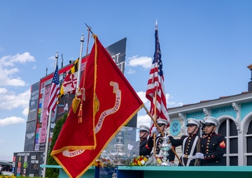 In the Winner's Circle: MCSB Color Guard at Preakness 150