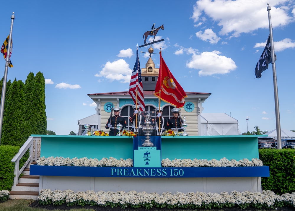 In the Winner's Circle: MCSB Color Guard at Preakness 150