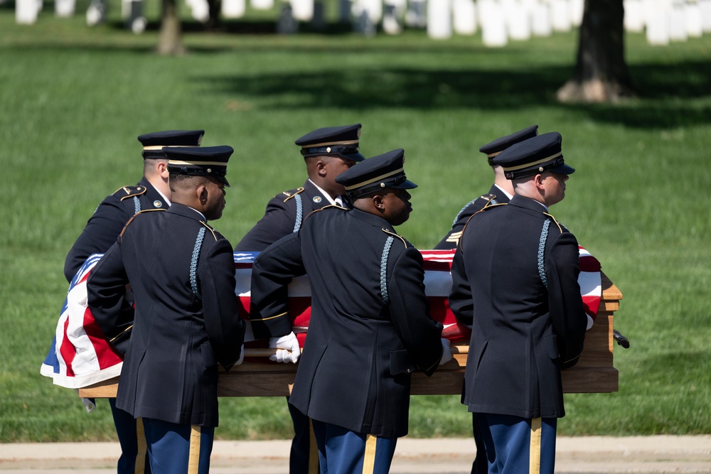 Military Funeral Honors are Conducted for U.S. Army 2nd Lt. Regina Benson in Section 54