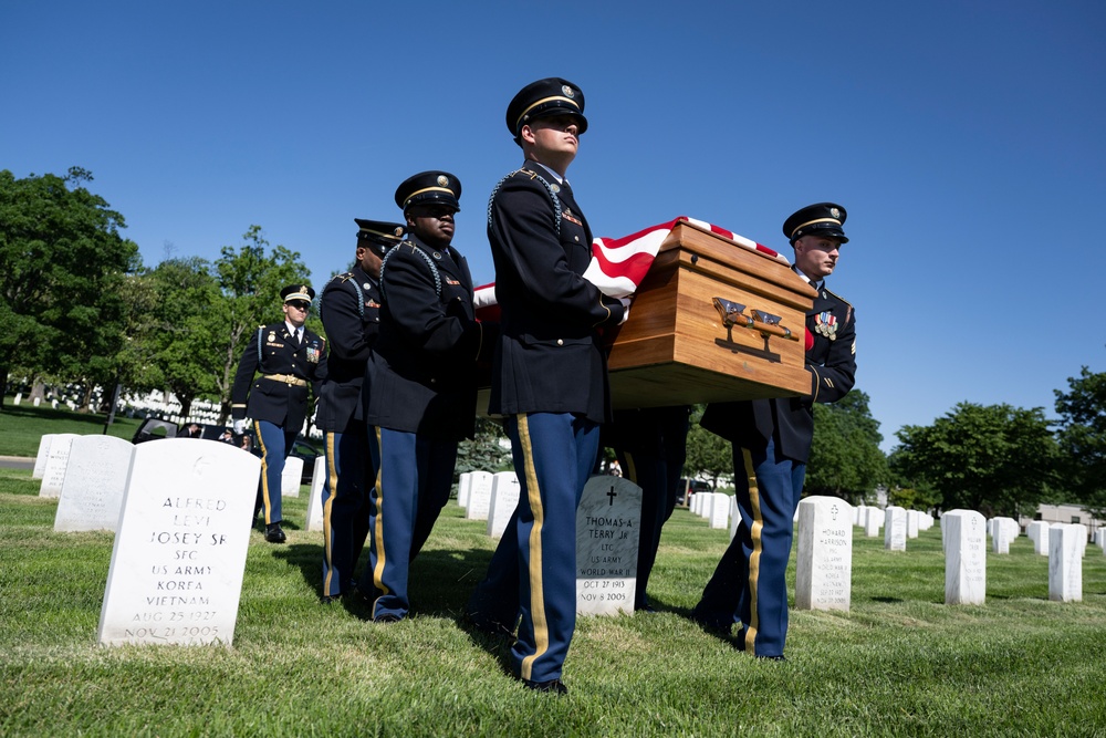Military Funeral Honors are Conducted for U.S. Army 2nd Lt. Regina Benson in Section 54