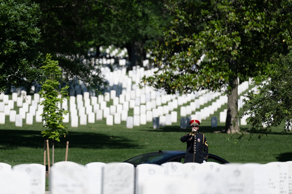 Military Funeral Honors are Conducted for U.S. Army 2nd Lt. Regina Benson in Section 54