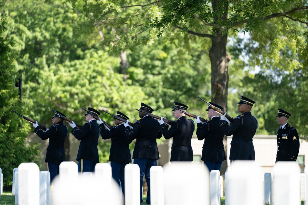 Military Funeral Honors are Conducted for U.S. Army 2nd Lt. Regina Benson in Section 54
