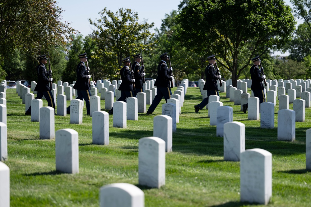 Military Funeral Honors are Conducted for U.S. Army 2nd Lt. Regina Benson in Section 54