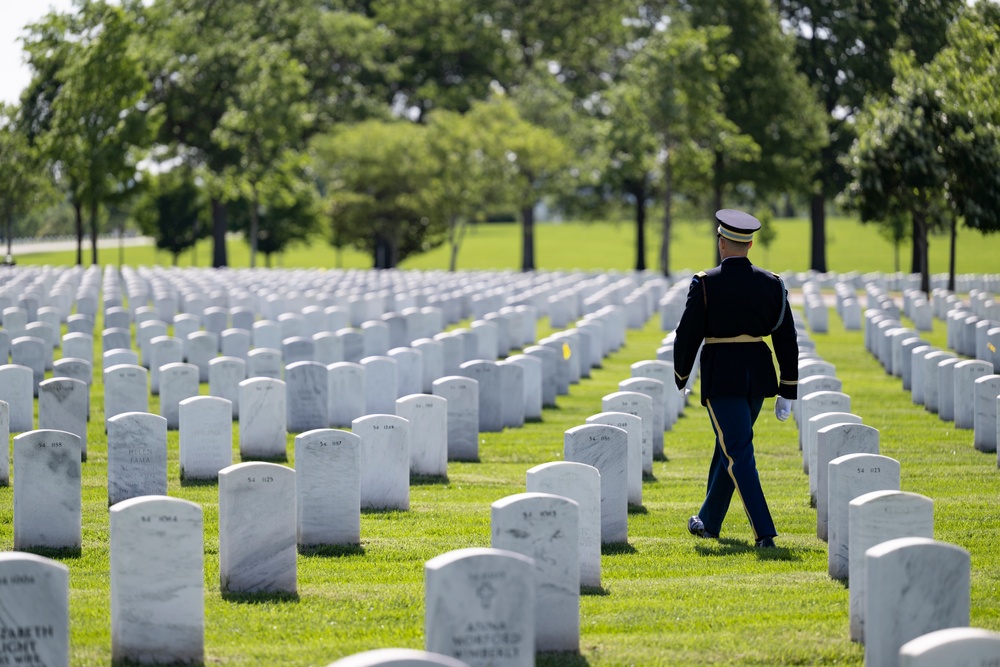 Military Funeral Honors are Conducted for U.S. Army 2nd Lt. Regina Benson in Section 54