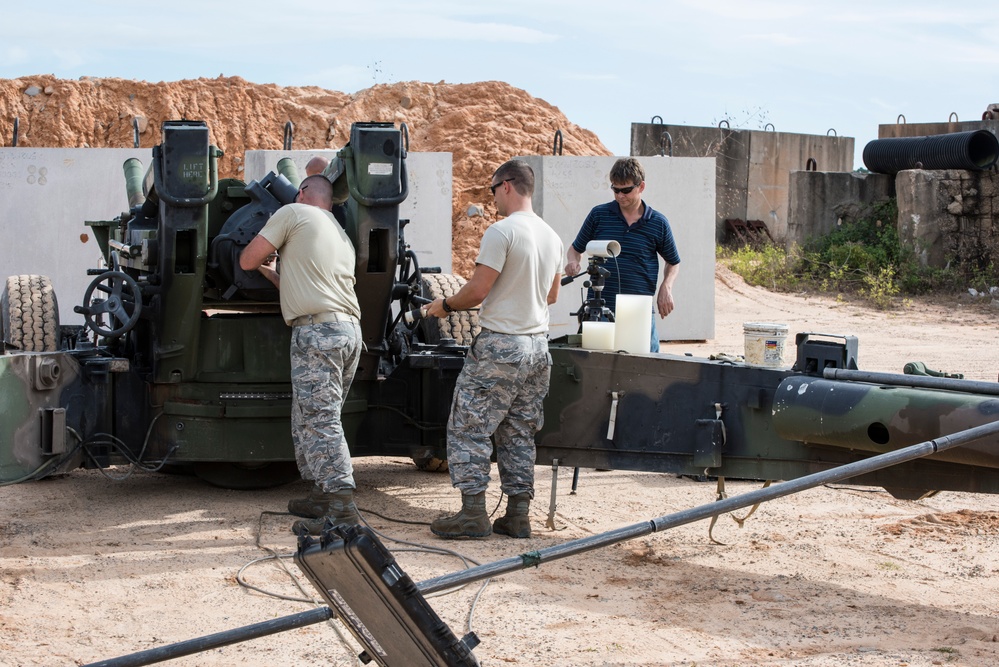 AFRL/RW technicians prepare a sub-scale penetrator test
