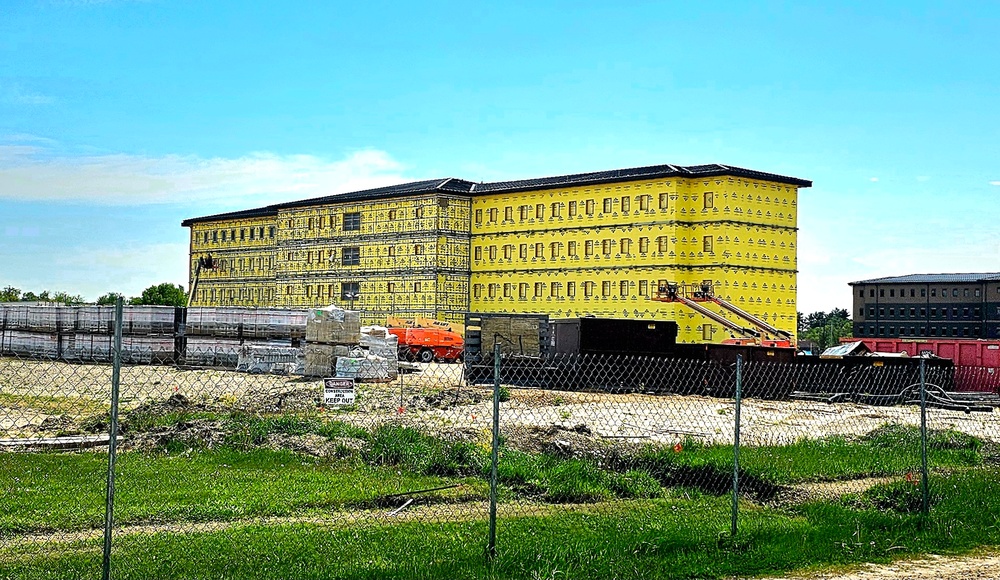 May 2025 barracks construction operations for East Barracks Project at Fort McCoy