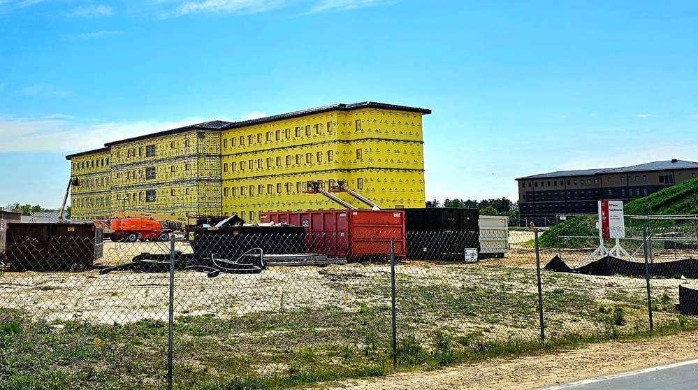 May 2025 barracks construction operations for East Barracks Project at Fort McCoy
