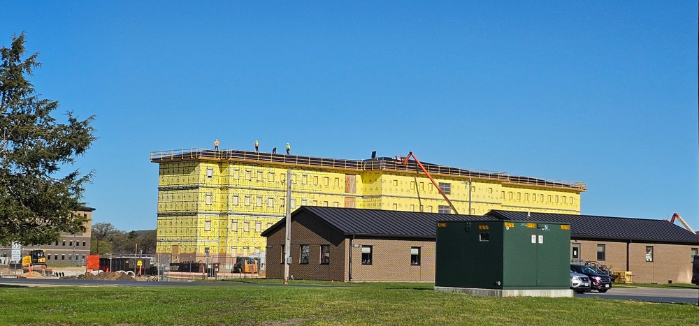 May 2025 barracks construction operations for East Barracks Project at Fort McCoy