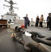 Employee tours USS Spruance (DDG 111) during recent visit at Naval Surface Warfare Center, Port Hueneme Division