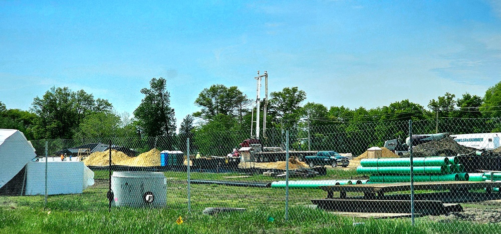 Collective Training Officers Quarters Project construction operations in May 2025 at Fort McCoy