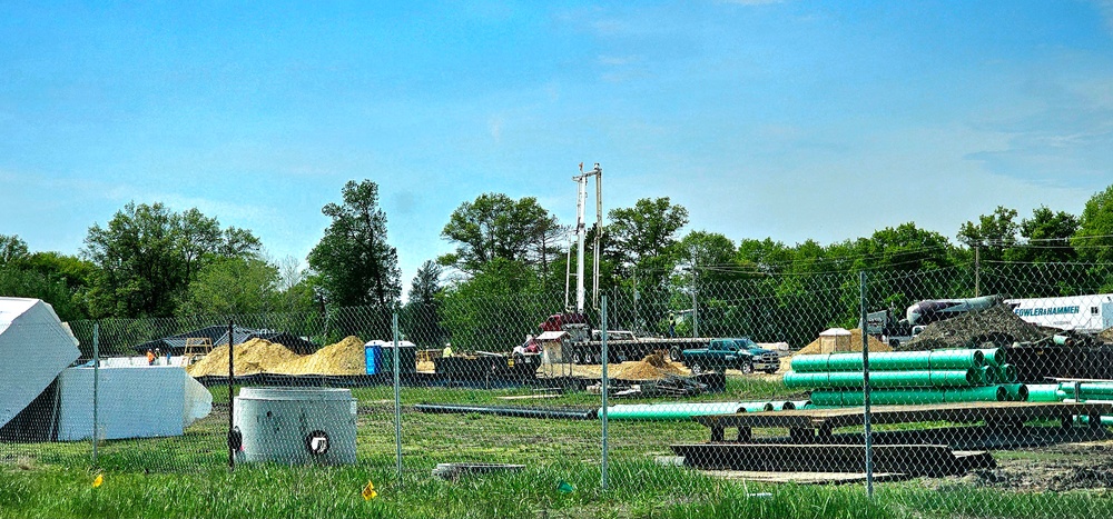 Collective Training Officers Quarters Project construction operations in May 2025 at Fort McCoy