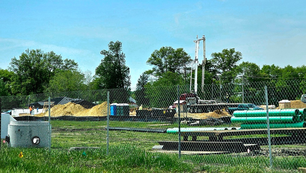 Collective Training Officers Quarters Project construction operations in May 2025 at Fort McCoy