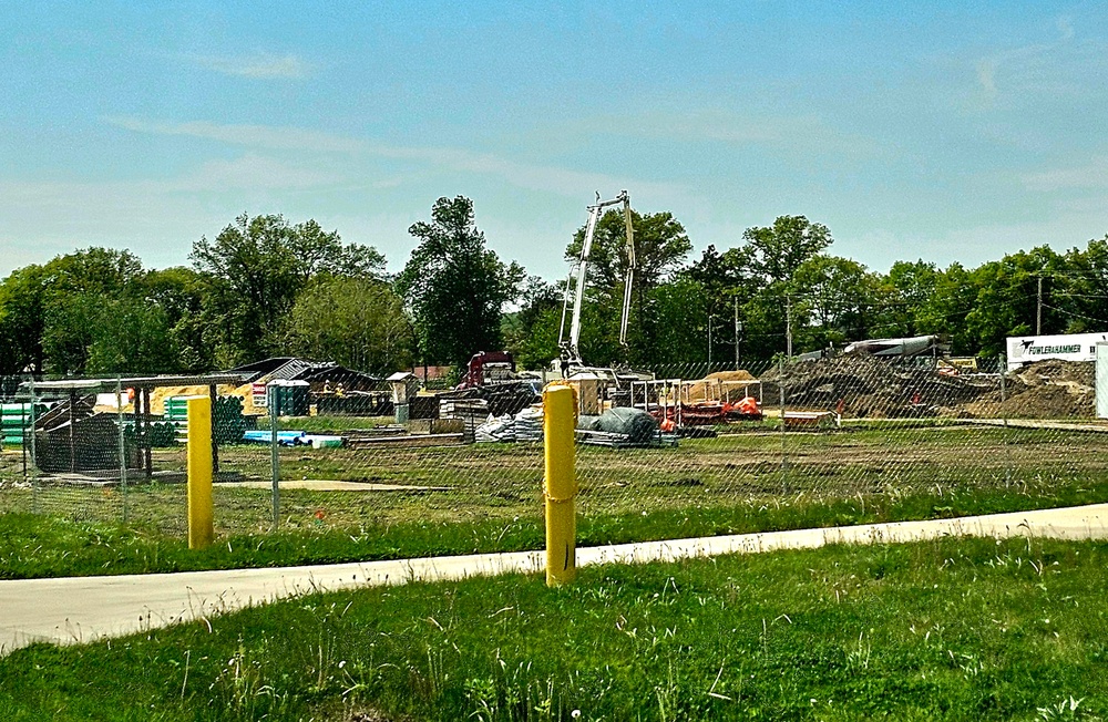 Collective Training Officers Quarters Project construction operations in May 2025 at Fort McCoy
